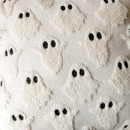 4TH Emotion Halloween Ghost Cushion Covers, 18 x 18 Inch, Set of 2, Beige - view 2