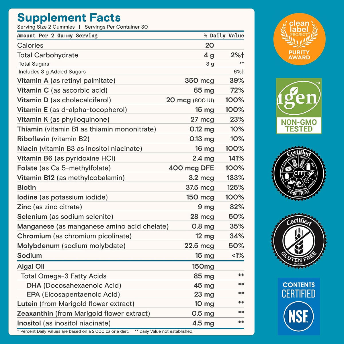 SmartyPants Teen Guy Plus Multivitamin Gummies, Vitamin D, Omega 3, 60 Count - view 5