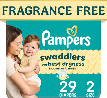 Pampers Swaddlers Nappies Size 2 (10-22 lbs), 29 Count