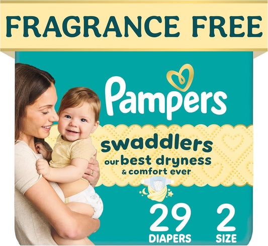 Pampers Swaddlers Nappies Size 2 (10-22 lbs), 29 Count