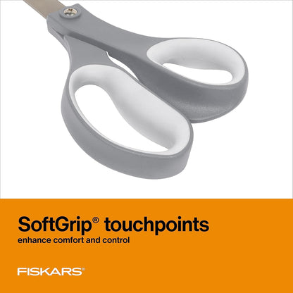 Fiskars 8 Inch SoftGrip All Purpose Scissors, Grey - view 2