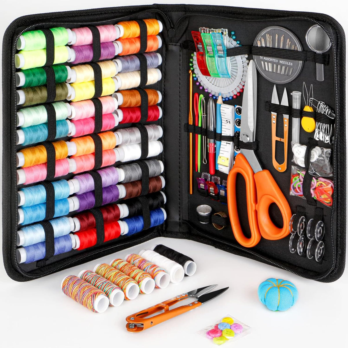 Maxfanay Sewing Kit, 200+ Piece Portable Repair Set for Beginners — product view