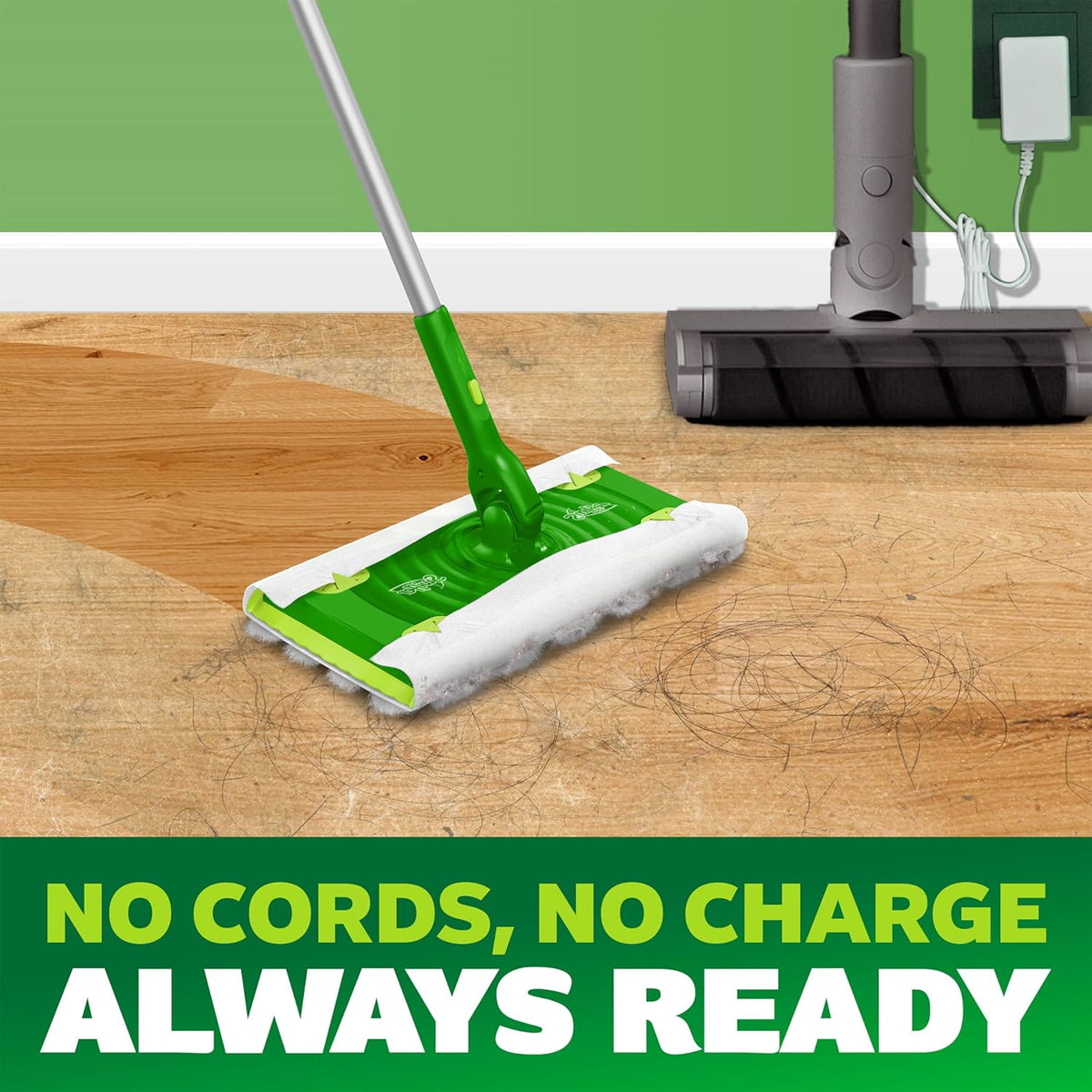 Swiffer Hair Magnet Deluxe Starter Kit, Collapsible Pole, 9 Dry + 2 Wet Cloths - view 4
