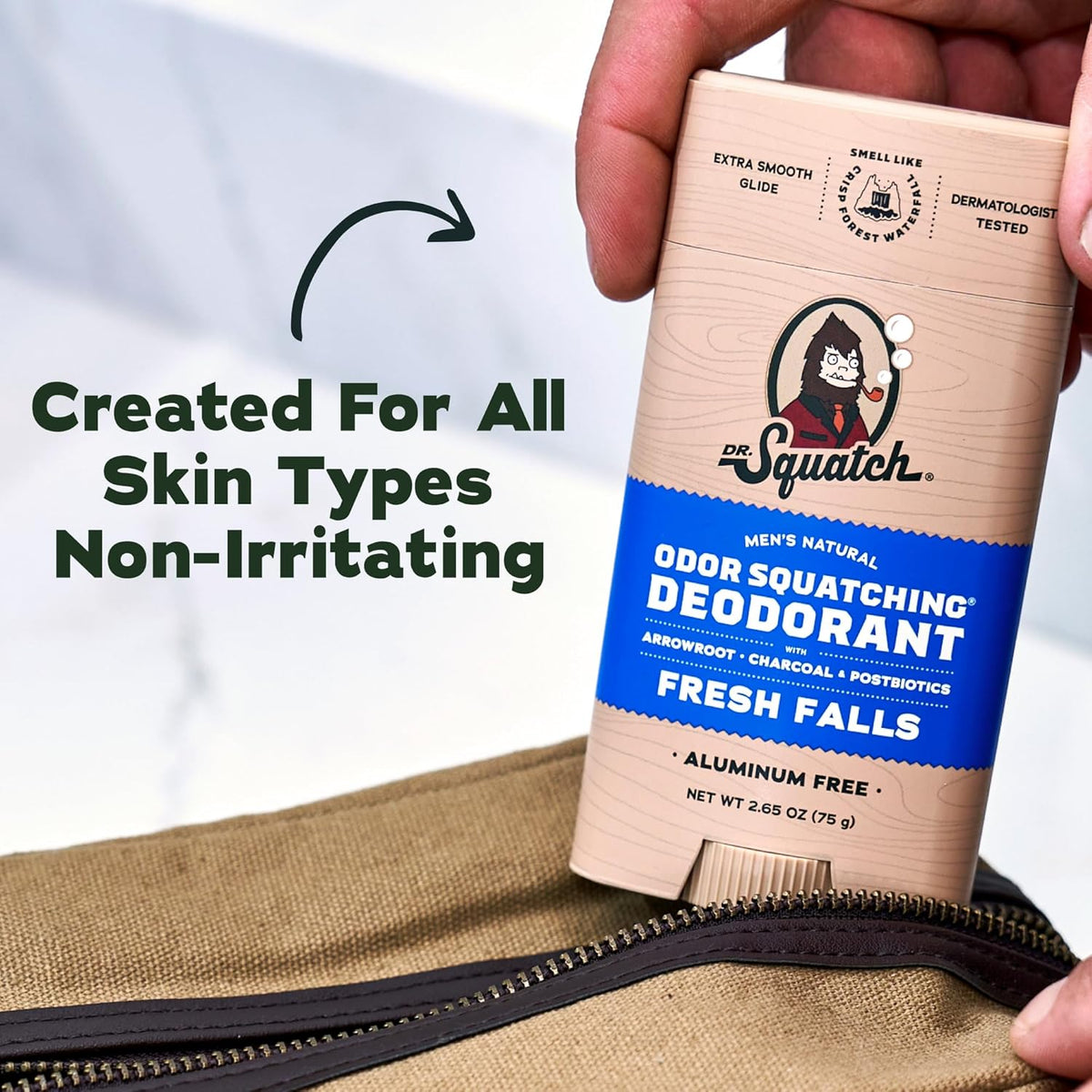 Dr. Squatch Natural Aluminium-Free Deodorant for Men, Fresh Falls, 3 Pack - view 6