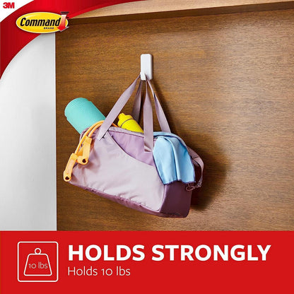 Command XL Heavyweight Wall Hooks, White, 10 lb, Pack of 2 - view 5