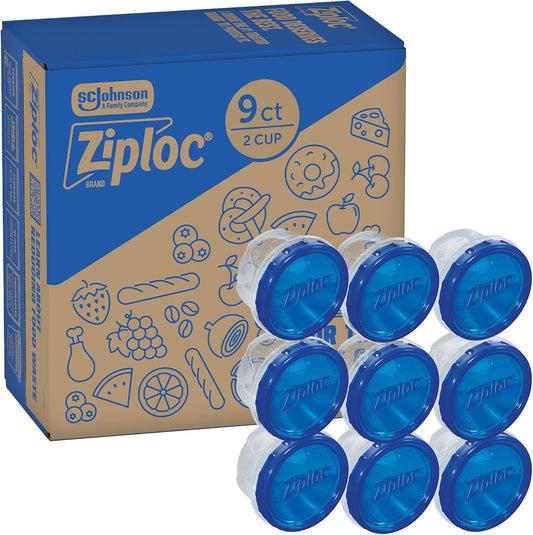 Ziploc Twist N Loc Leak-Proof Food Storage Containers, Small, 9 Count