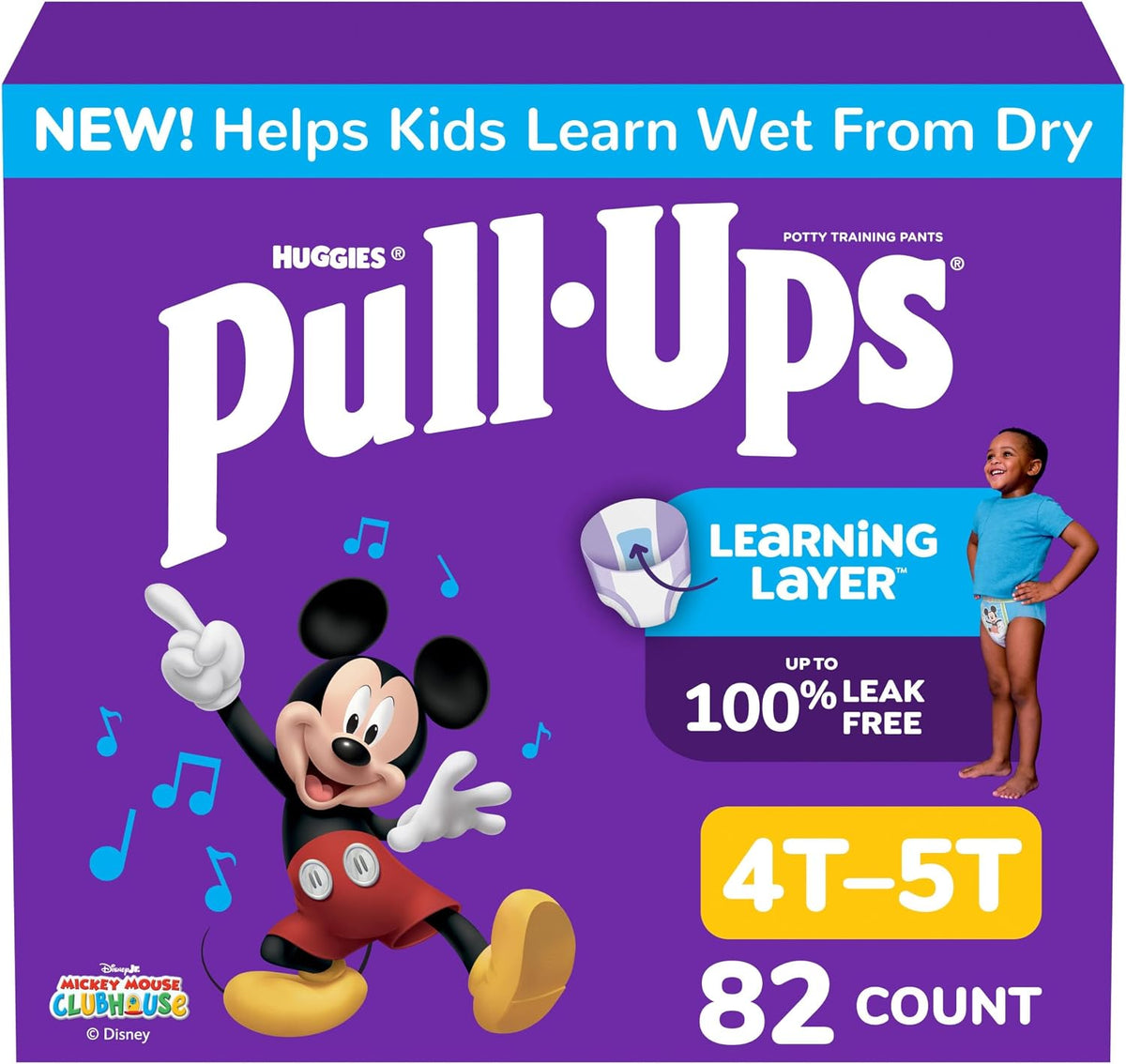 Pull-Ups Boys' Potty Training Pants, 4T-5T (38-50 lb), 82 Count