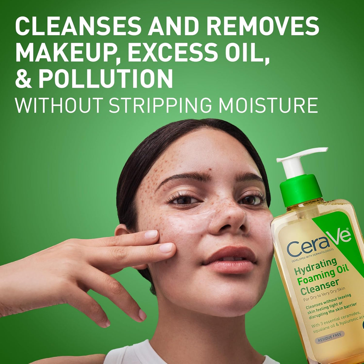 CeraVe Hydrating Foaming Oil Facial Cleanser 237 ml (8 fl oz) - view 4