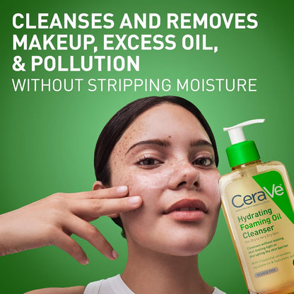 CeraVe Hydrating Foaming Oil Facial Cleanser 237 ml (8 fl oz) - view 4
