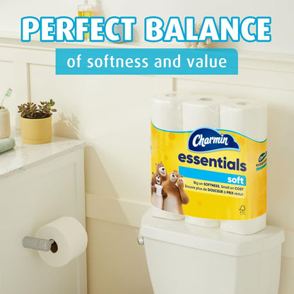 Charmin Essentials Soft Toilet Paper, 6 Mega Rolls, 330 Sheets Each - view 4