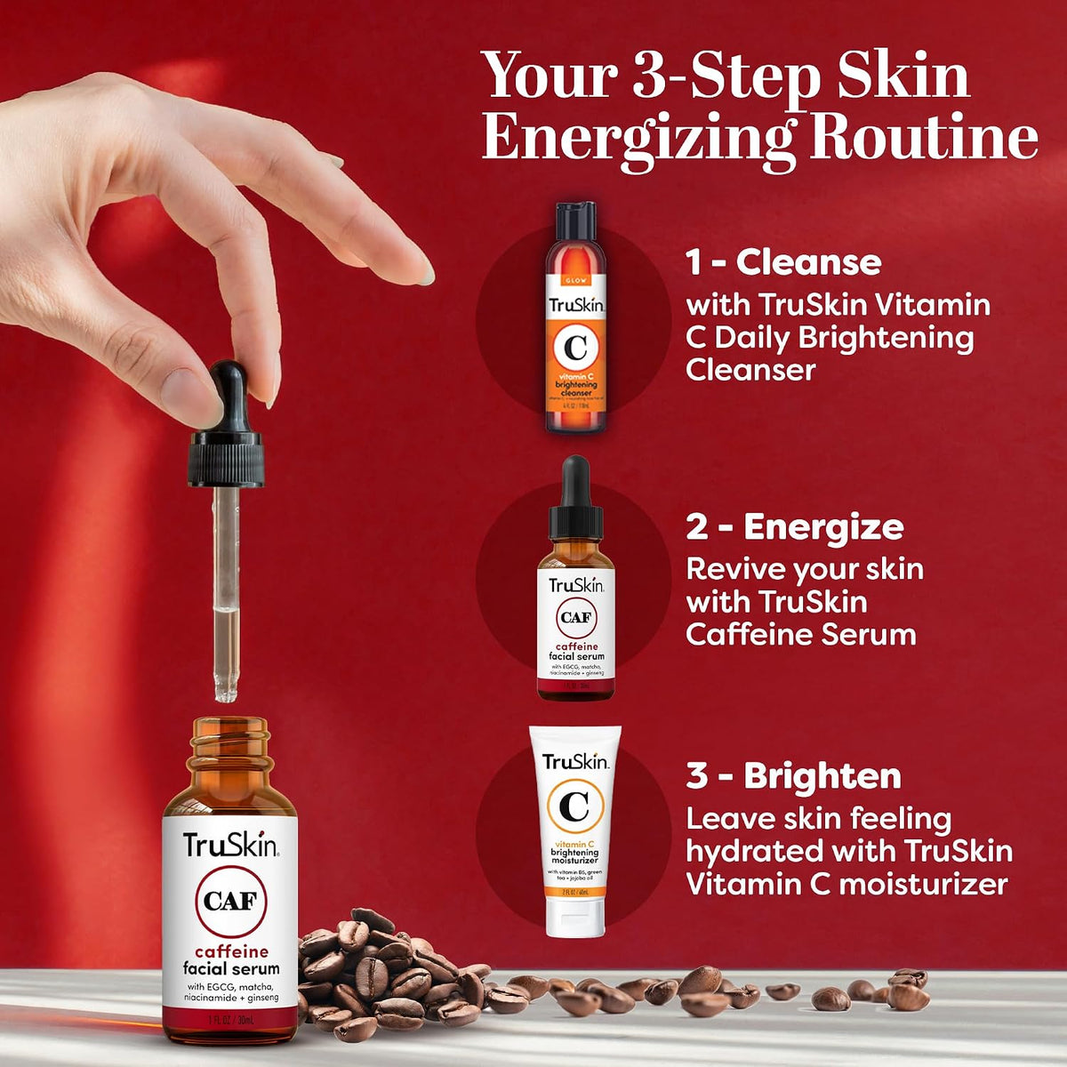 TruSkin Caffeine Face & Eye Serum, 30 ml (1 fl oz) - view 5