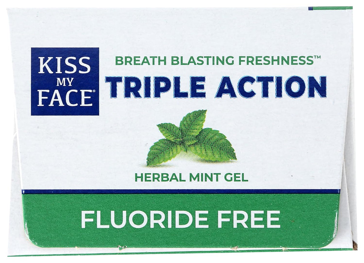 Kiss My Face Triple Action Fluoride-Free Gel Toothpaste Peppermint 4.5 oz - view 4