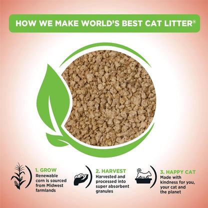 World's Best Cat Litter Multiple Cat Unscented Clumping Litter, 15 lb - view 2
