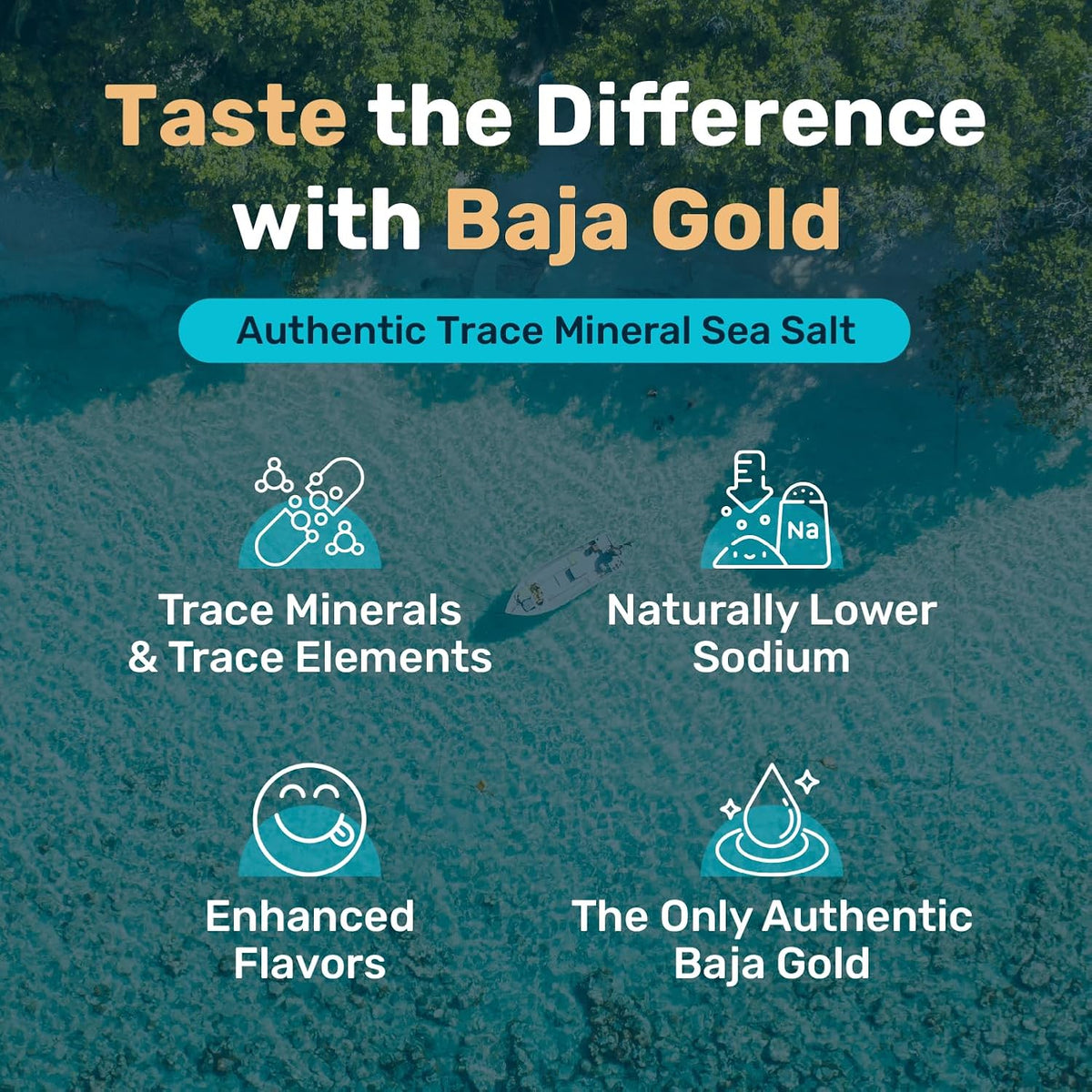 Baja Gold Mineral Sea Salt, Fine Grind, 1 lb Resealable Bag - view 3
