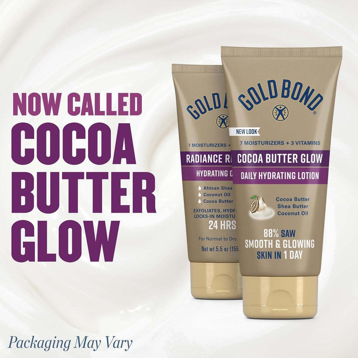 Gold Bond Cocoa Butter Glow Daily Hydrating Lotion, 5.5 oz, Pack of 2 - view 2