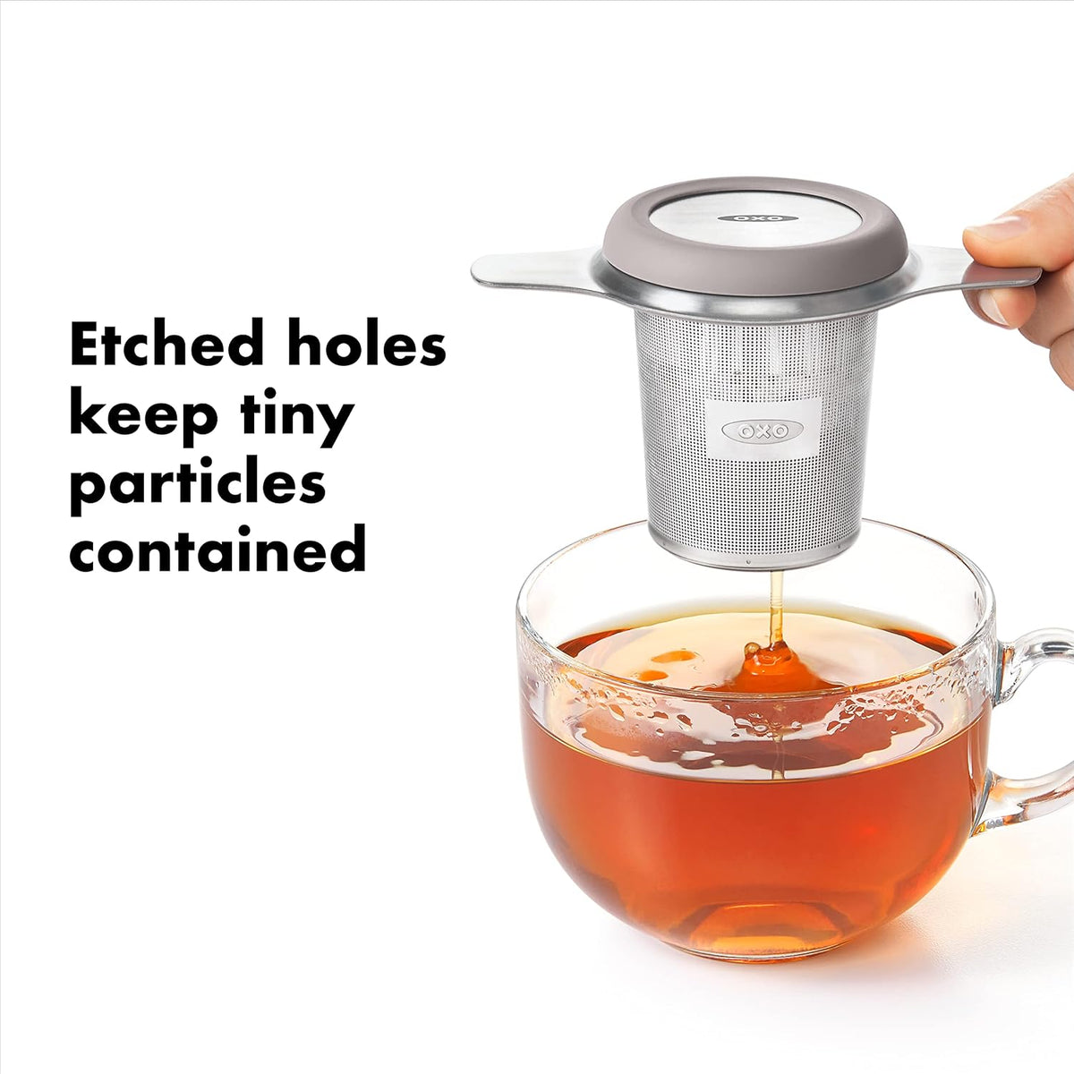 OXO Brew Tea Strainer Basket, Fine Mesh Stainless Steel - view 4