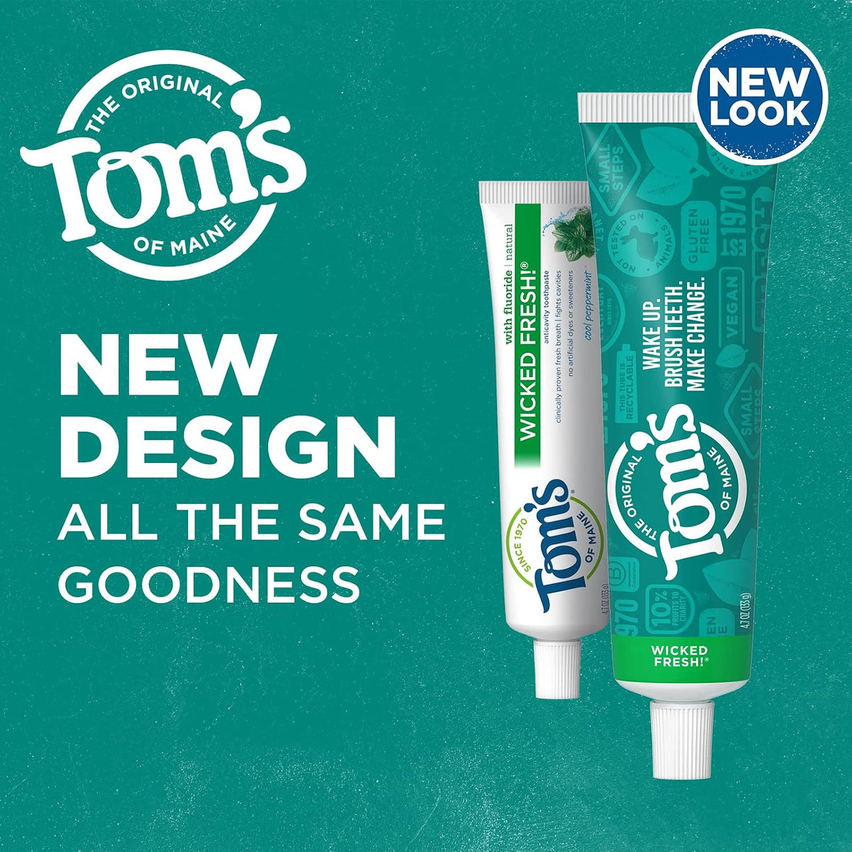 Tom's of Maine Wicked Fresh Toothpaste, Cool Peppermint 4.7 oz, Pack of 2 - view 2