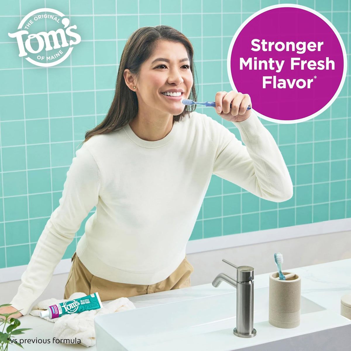Tom's of Maine Fluoride-Free Antiplaque Whitening Toothpaste 5.5 oz Pack of 2 - view 3
