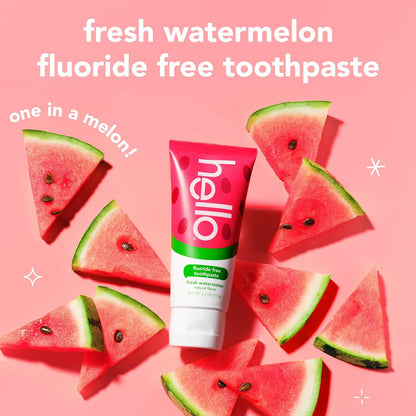 Hello Oral Care Kids Fluoride-Free Toothpaste Natural Watermelon 4.2 oz - view 4