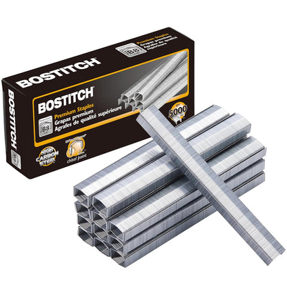 Bostitch B8 PowerCrown 1/4 Inch Staples, Box of 5,000