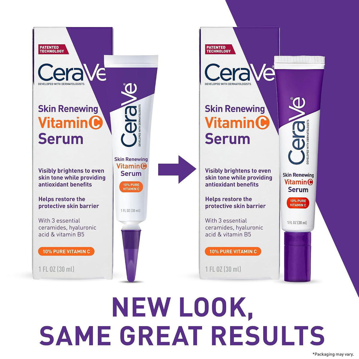 CeraVe Skin Brightening Vitamin C Serum with Hyaluronic Acid, 1 fl oz (30 ml) — alternate product view