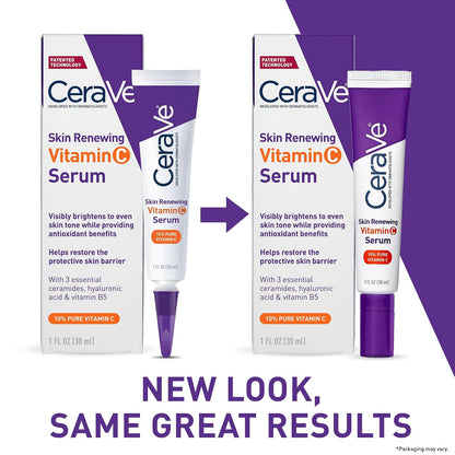 CeraVe Skin Brightening Vitamin C Serum with Hyaluronic Acid, 1 fl oz (30 ml) - view 2