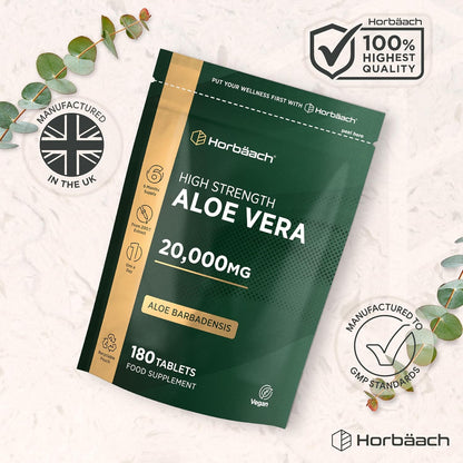 Horbaach Aloe Vera Tablets 20,000mg - 180 Count One-A-Day - view 5