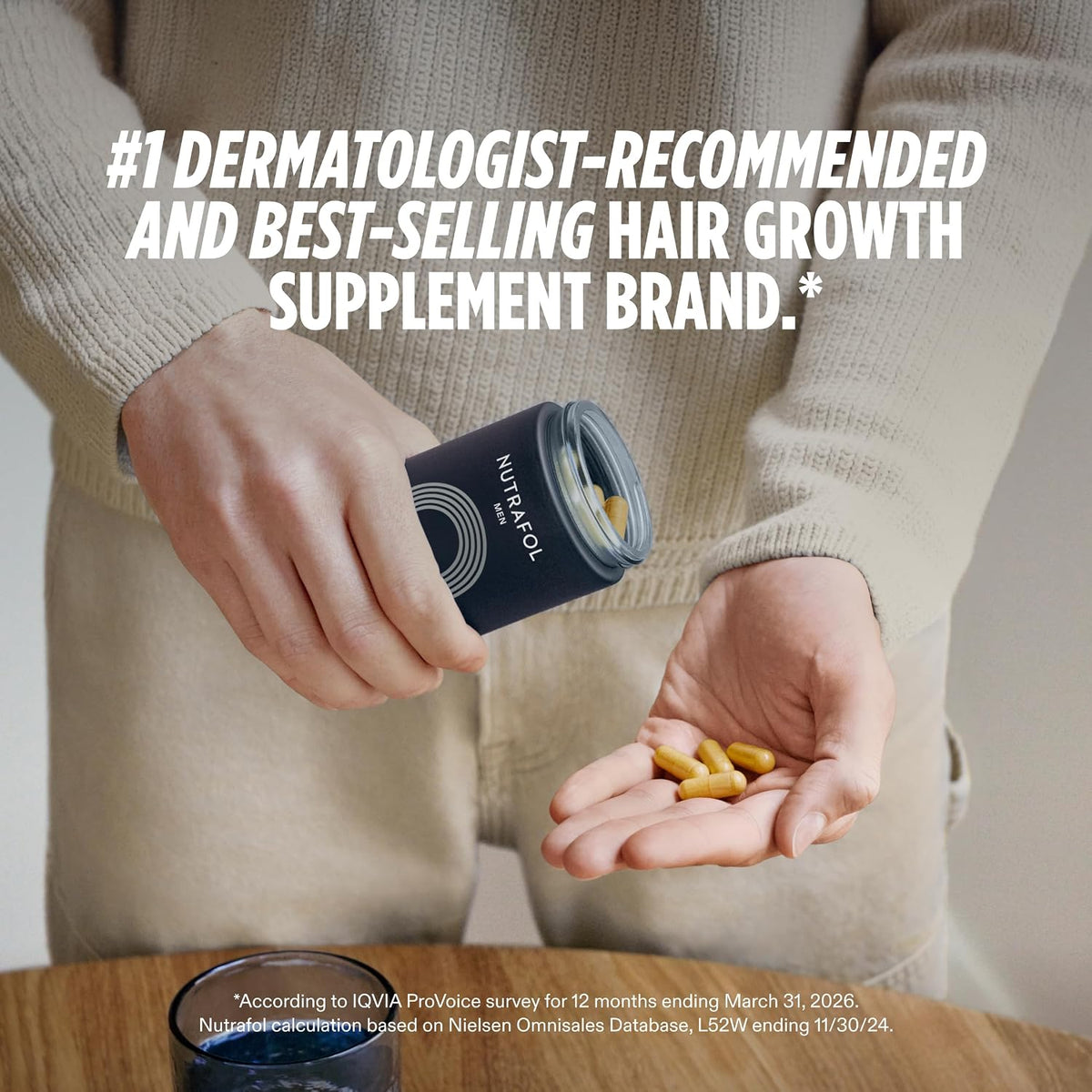 Nutrafol Men Hair Growth Supplement, Ages 18-49, 1-Month Supply - view 2