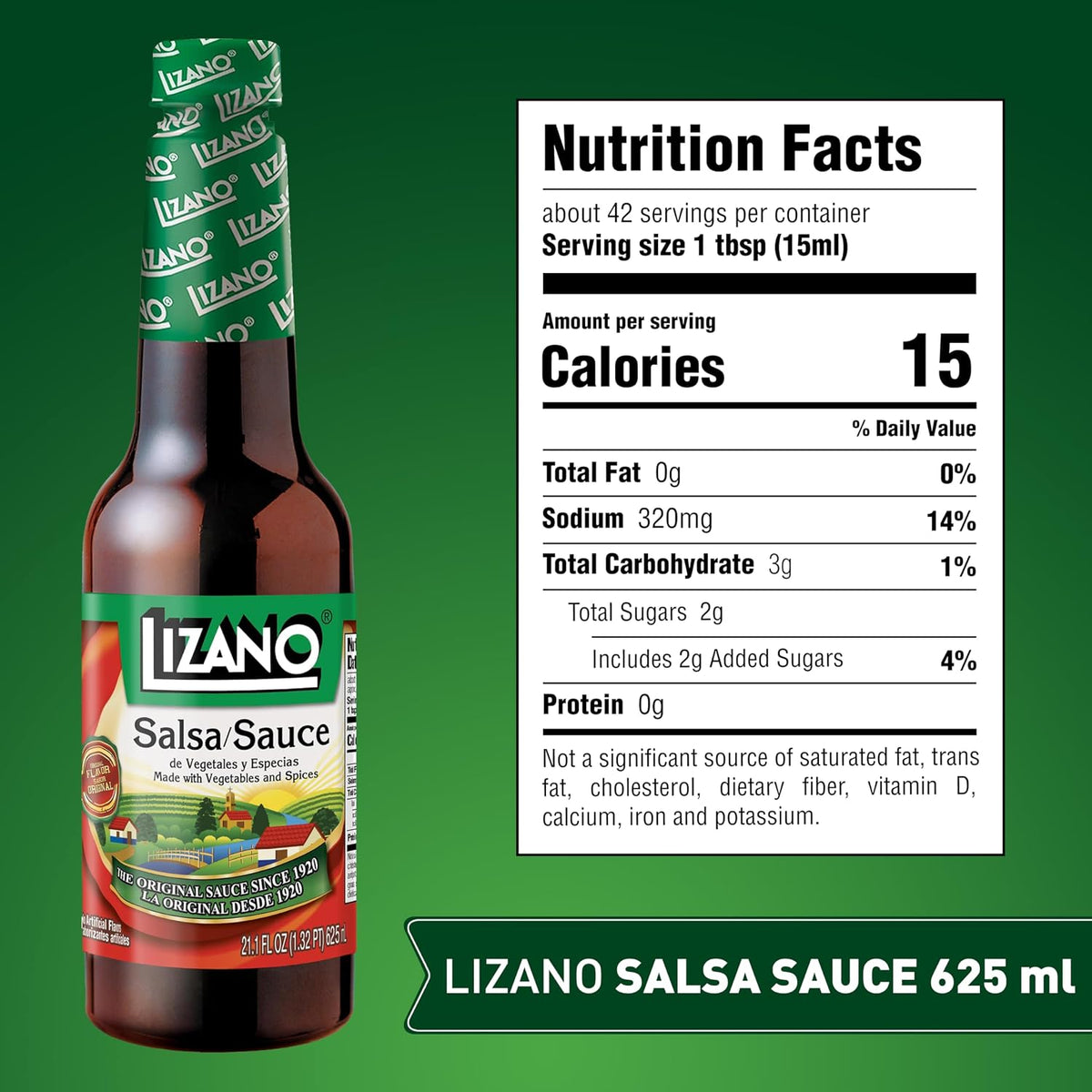 Lizano Salsa Costa Rica Sauce 625 ml (21.1 fl oz) - view 2