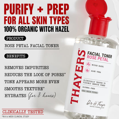 Thayers Rose Petal Witch Hazel Facial Toner with Aloe Vera 89 ml (3 fl oz) - view 4