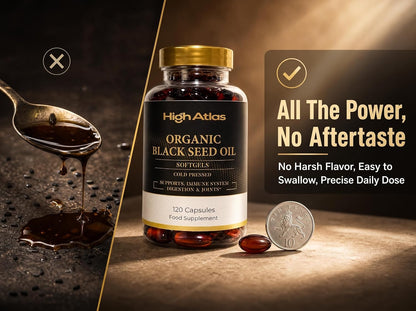 HighAtlas Organic Black Seed Oil 120 Softgels (2000 mg Per Serving) - view 6