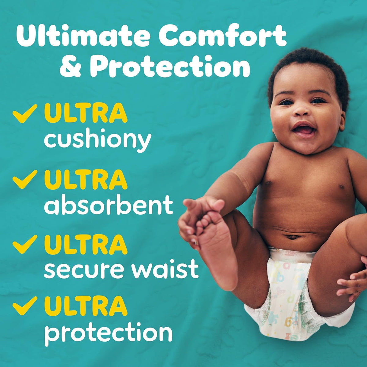 Pampers Baby Dry Ultra Cushiony Nappies, Size 4 (15-34 lbs), 150 Count - view 3