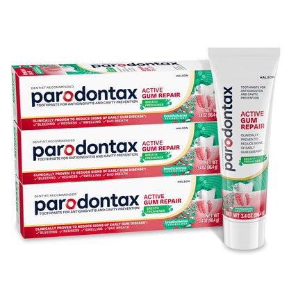 Parodontax Active Gum Repair Breath Freshener Toothpaste, 3 x 3.4 oz