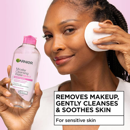 Garnier Micellar Cleansing Water, Facial Cleanser and Makeup Remover, 3.4 fl oz - view 3