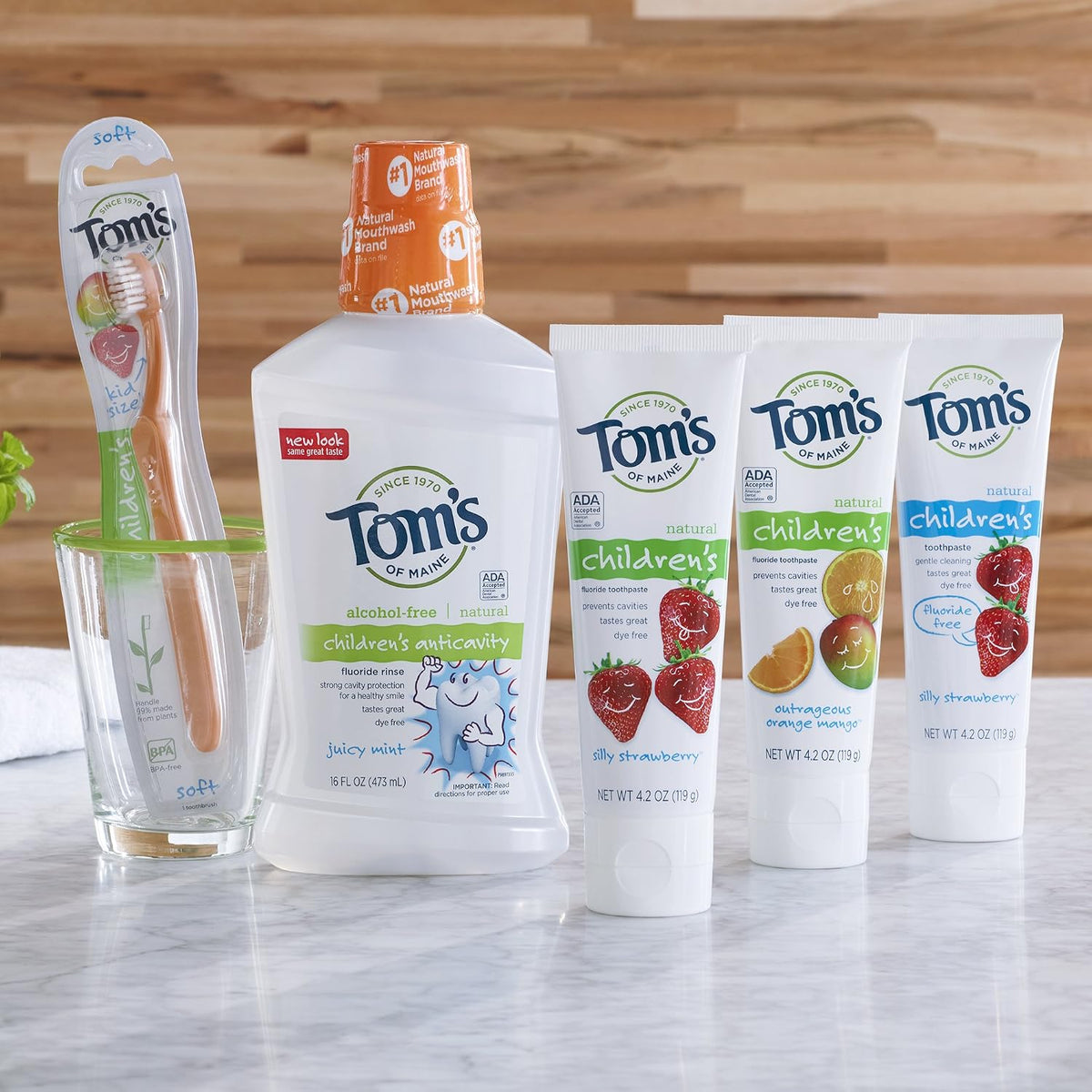 Tom's of Maine Fluoride-Free Kids Toothpaste Silly Strawberry 4.2 oz, Pack of 3 - view 5