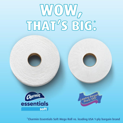 Charmin Essentials Soft Toilet Paper, 6 Mega Rolls, 330 Sheets Each - view 5