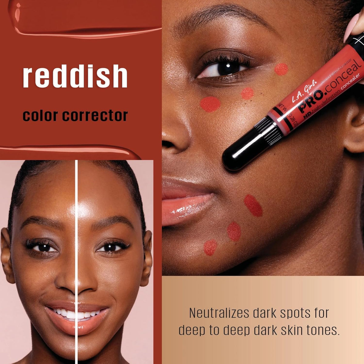 L.A. Girl Pro Conceal HD Concealer 967 Reddish Corrector 0.28 oz - view 3