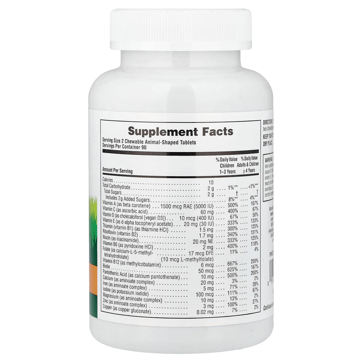 NaturesPlus Animal Parade Children's Multivitamin Chewable, Orange, 180 Tablets - view 2
