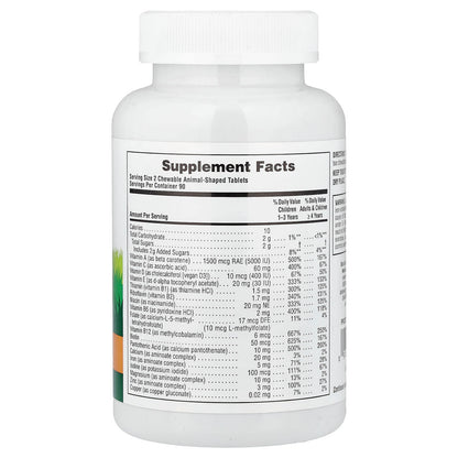 NaturesPlus Animal Parade Children's Multivitamin Chewable, Orange, 180 Tablets - view 2