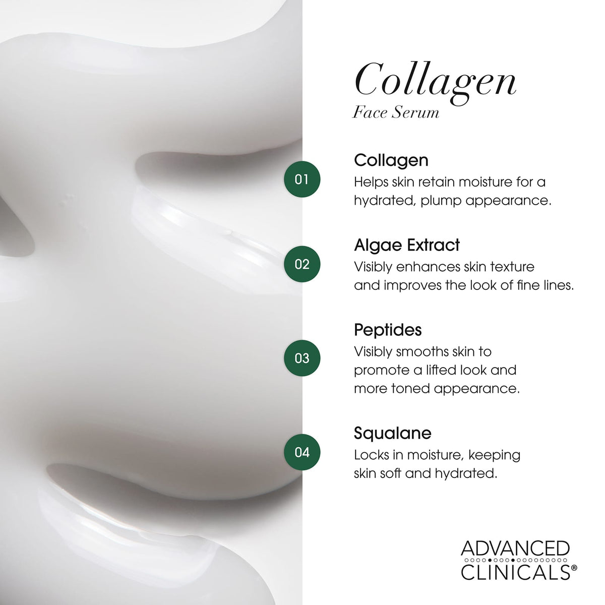 Advanced Clinicals Collagen Serum 52 ml (1.75 fl oz) - view 6