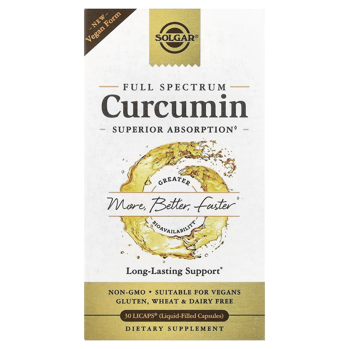 Solgar Full Spectrum Curcumin, 30 LiCaps