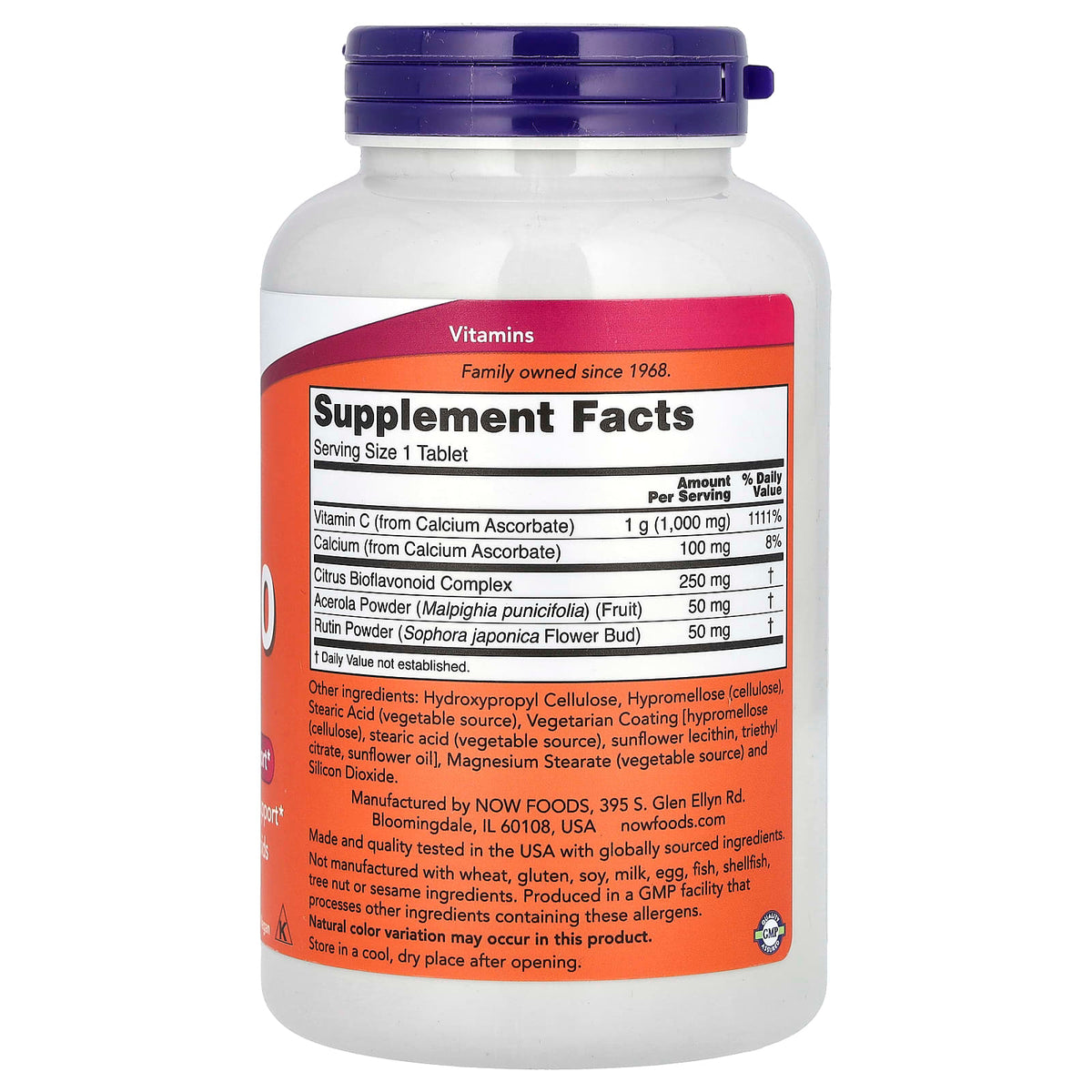 NOW Foods Buffered C-1000 Complex, 180 Tablets - view 2