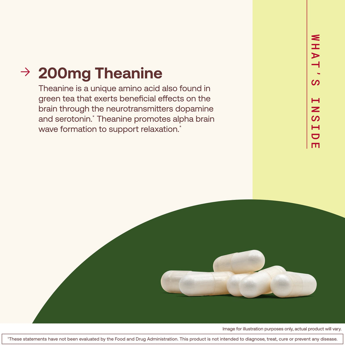 Jarrow Formulas Vegan Theanine 200, 60 Veggie Capsules - view 4