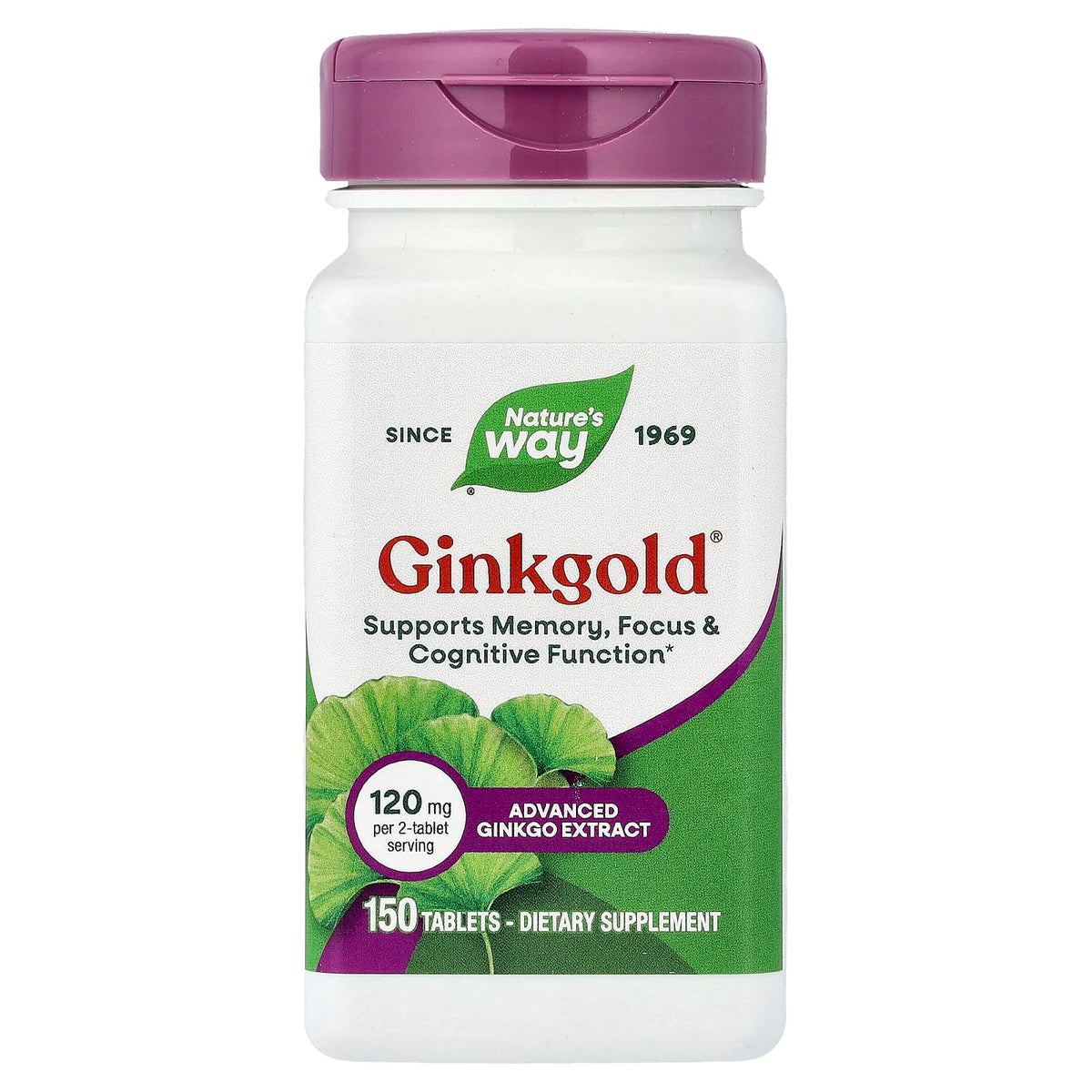 Nature's Way Ginkgold, 150 Tablets (60 mg per Tablet)