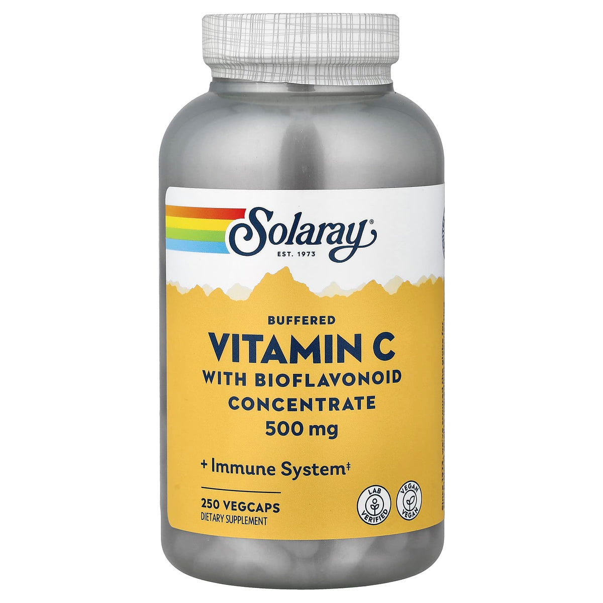 Solaray Buffered Vitamin C with Bioflavonoid Concentrate, 250 VegCaps — product view