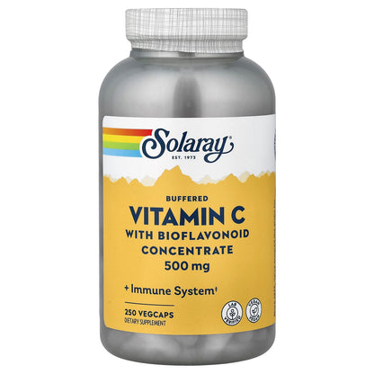 Solaray Buffered Vitamin C with Bioflavonoid Concentrate, 250 VegCaps