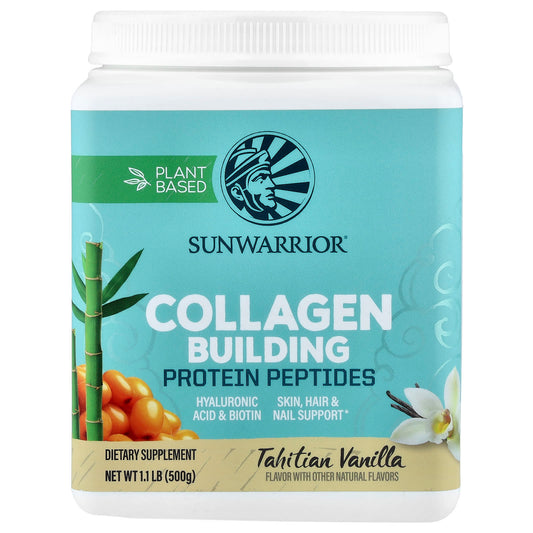 Sunwarrior Plant-Based Collagen Building Protein Peptides Tahitian Vanilla 500 g