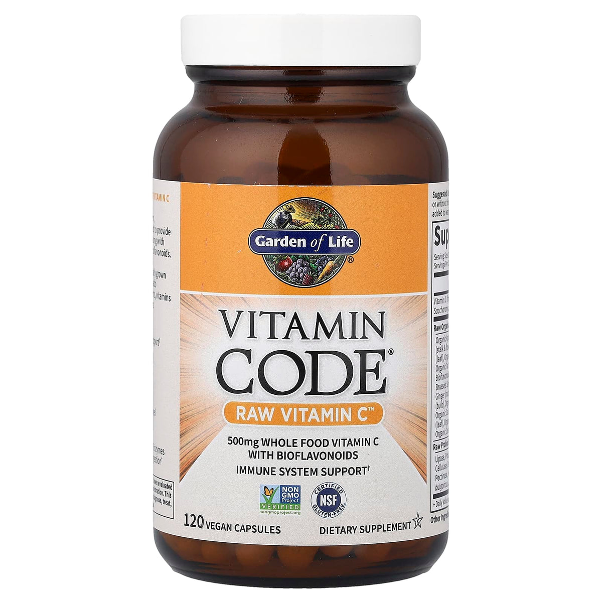 Garden of Life Vitamin Code RAW Vitamin C, 120 Vegan Capsules - view 3