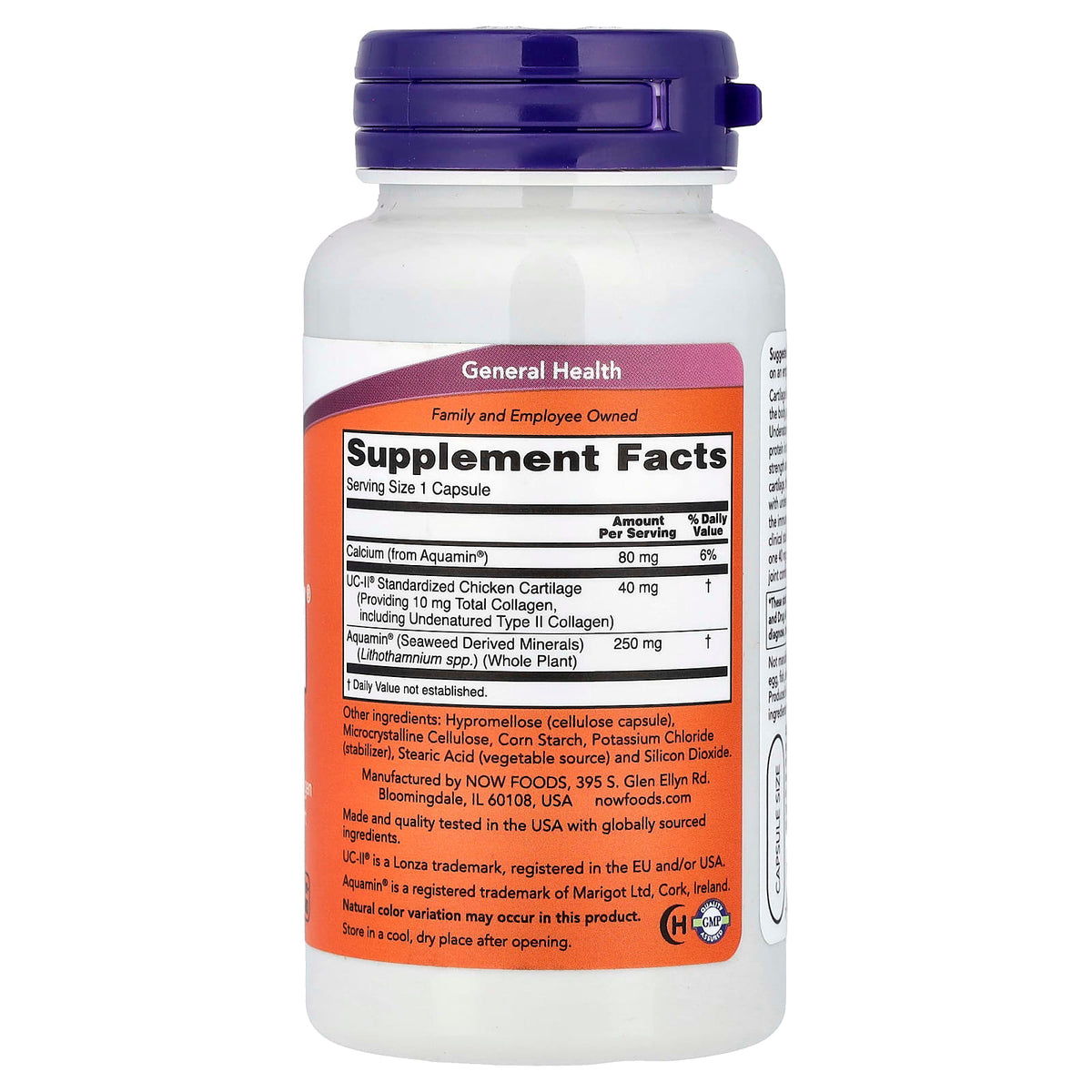 NOW Foods UC-II Undenatured Type II Collagen, 120 Capsules — alternate product view