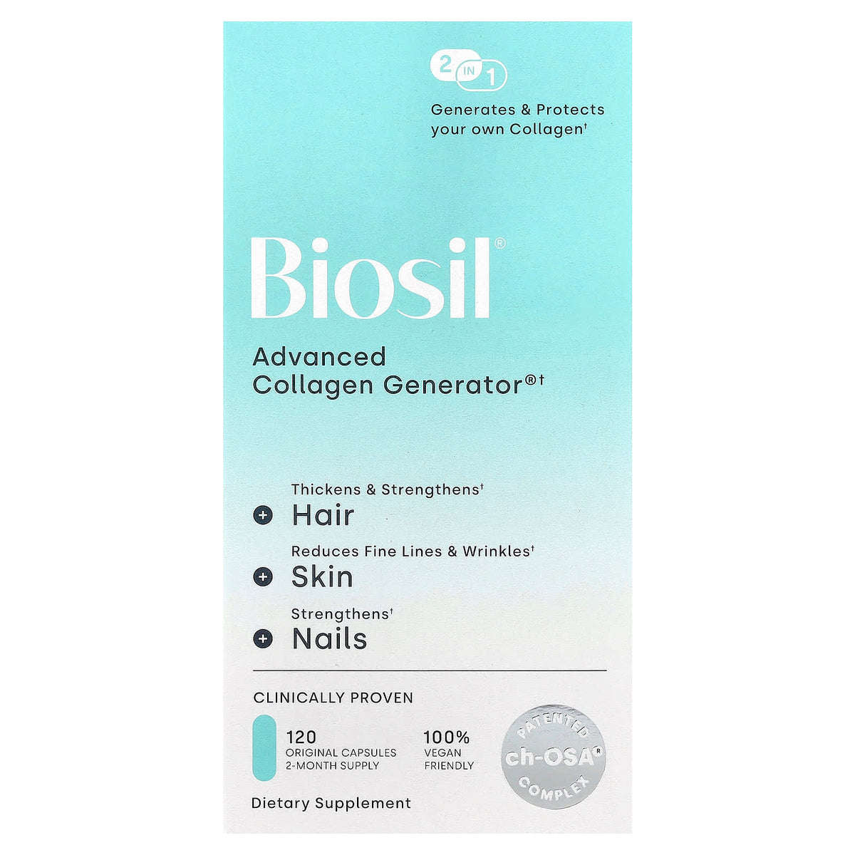 Biosil Advanced Collagen Generator, Original, 120 Capsules — product view